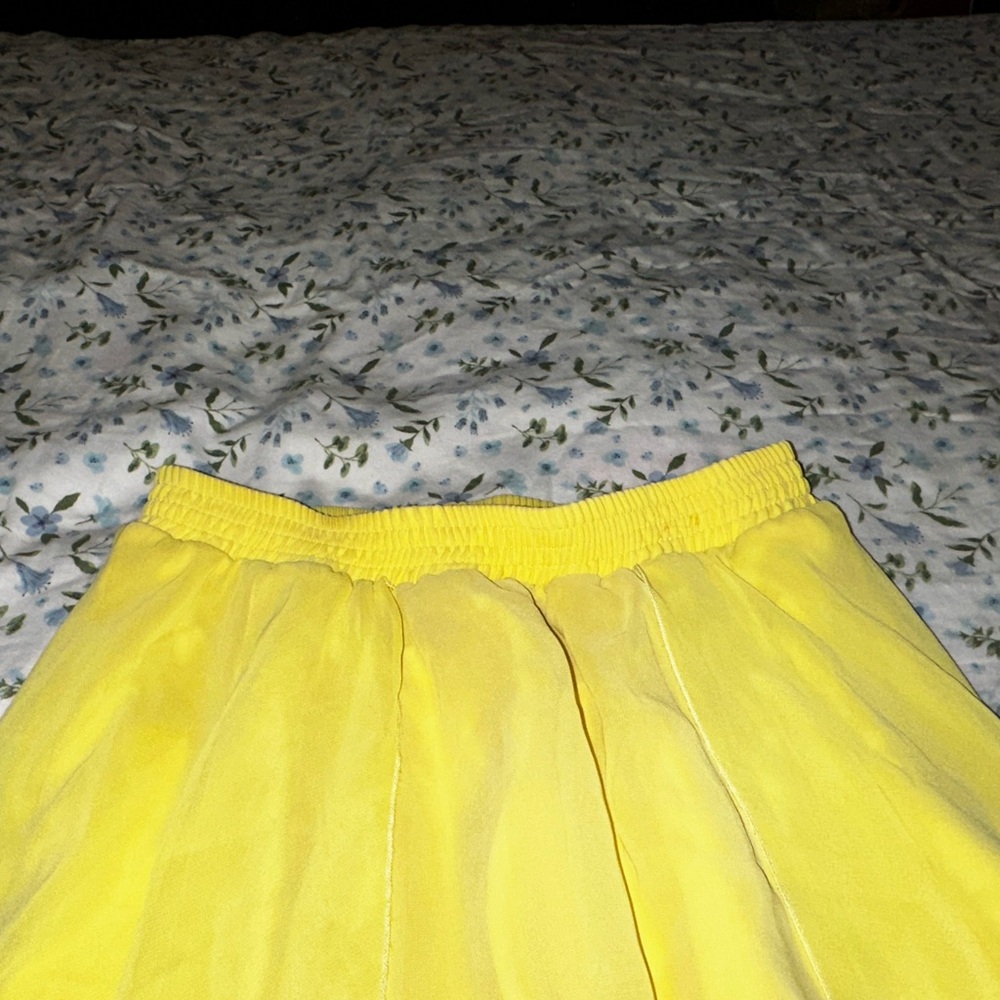 Zara Women Yellow Skirt With Short Underneath Size XS - Picture 11 of 13